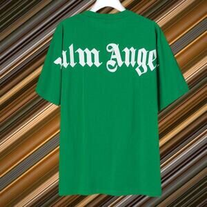 Palm Angels Men's Green Short Sleeve Fashion T-Shirt
